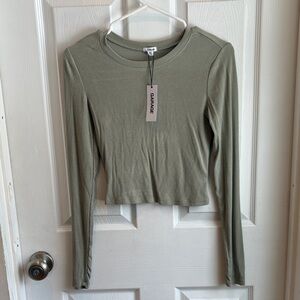 Garage Sage Green Long Sleeve Tee